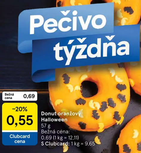 Donut oranžový Halloween