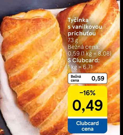 Tyčinka s vanilkovou príchuťou