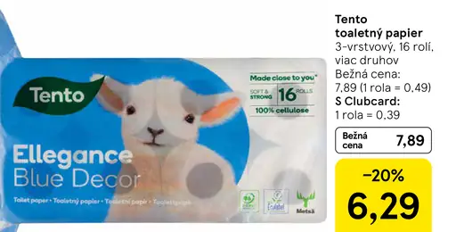 Tento toilet paper Ellegance Blue Decor