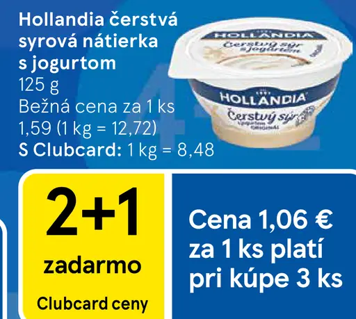 Hollandia čerstvá syrová nátierka s jogurtom