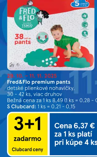 Fred&Flo premium pants detské plienkové nohavičky