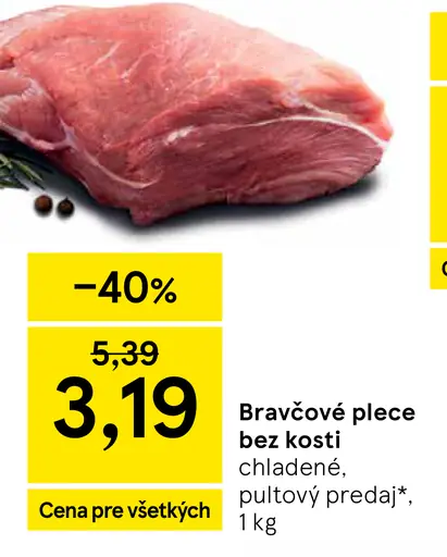 Bravčové plece bez kosti