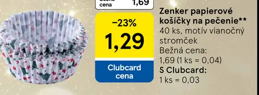 Zenker Papierové košíčky na pečenie