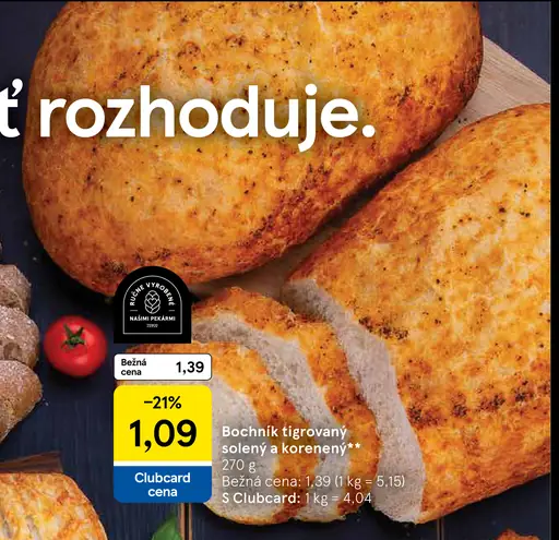 Bochník tigrovaný solený a korenený