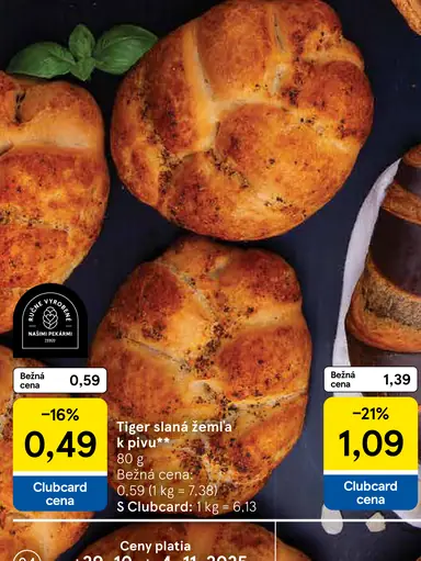 Tiger slaná žemľa k pivu