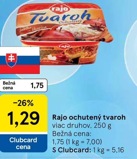 Rajo tvaroh ochutený