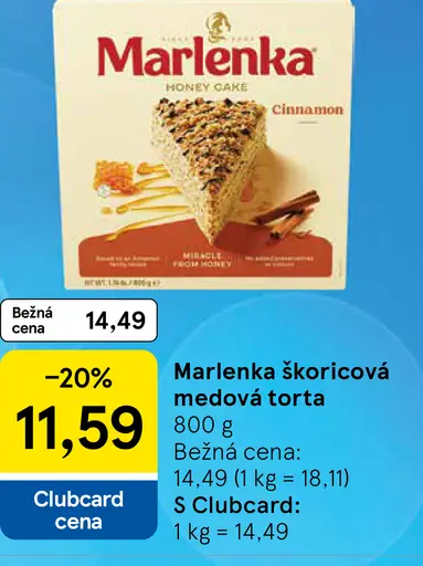 Marlenka Škoricová medová torta
