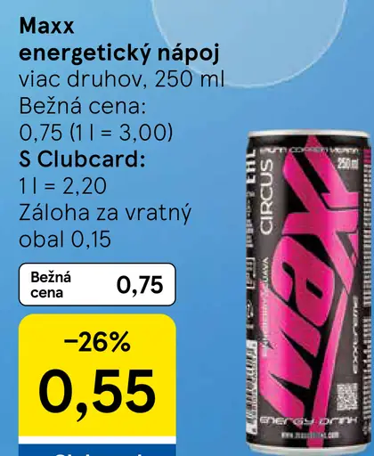 Maxx energetický nápoj