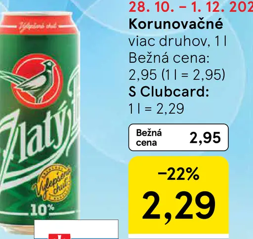 Zlatý Bažant 10° plechovka