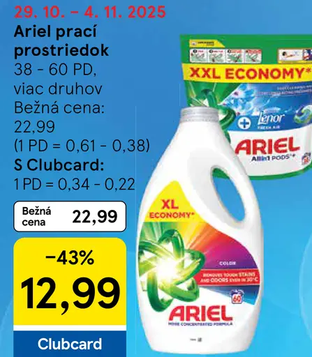 Ariel prací prostriedok