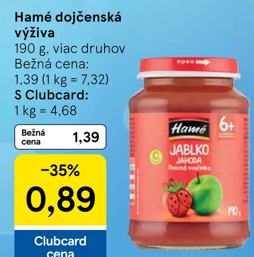 Hamé dojčenská výživa