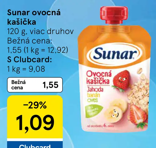 Sunar ovocná kašička