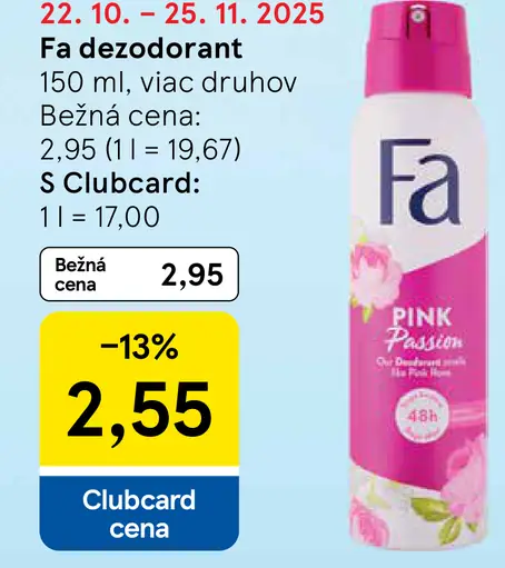 Fa dezodorant