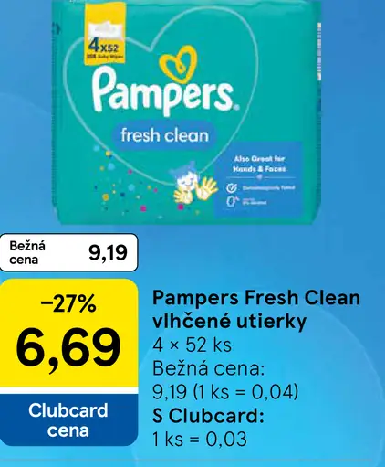 Pampers Vlhčené utierky Fresh Clean