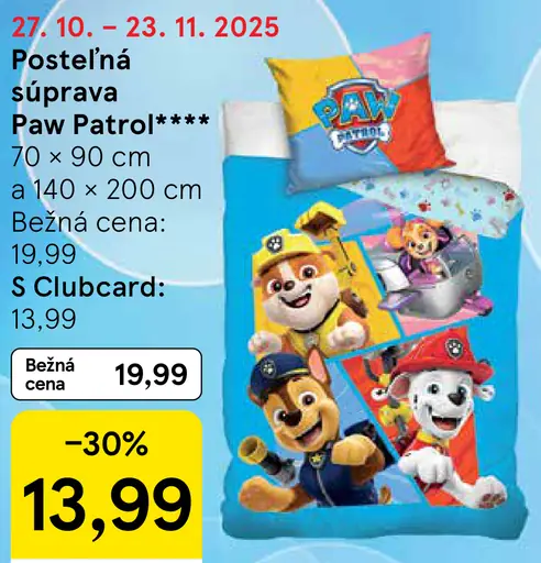 Posteľná súprava Paw Patrol