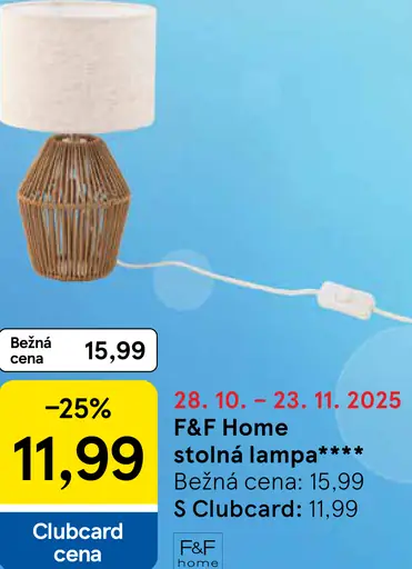 F&F Home stolná lampa