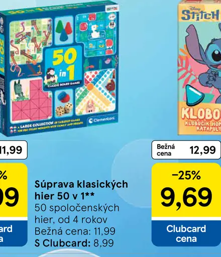 Súprava klasických hier 50 v 1