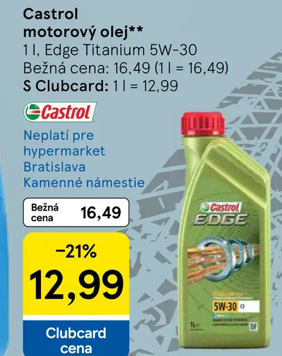 Castrol motorový olej