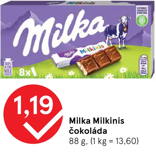 Milka Mliečna čokoláda z alpského mlieka a biela čokoláda