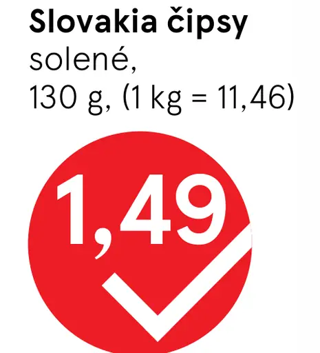 Slovakia čipsy Solené