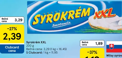 Syrökrém Smotanela XXL