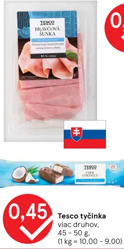 Tesco bravčová šunka
