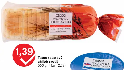 Tesco toastový chlieb maslový