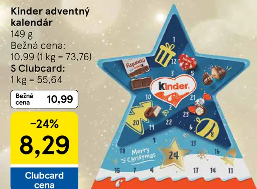 Kinder Adventný kalendár