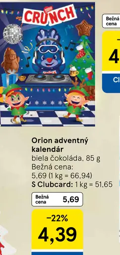 NESTLÉ CRUNCH Adventný kalendár
