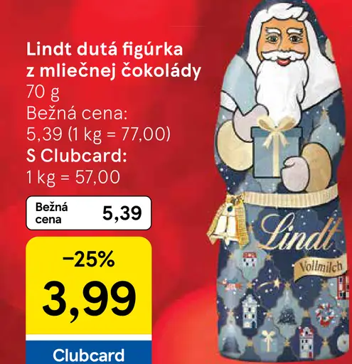 Lindt Dutá figúrka z mliečnej čokolády