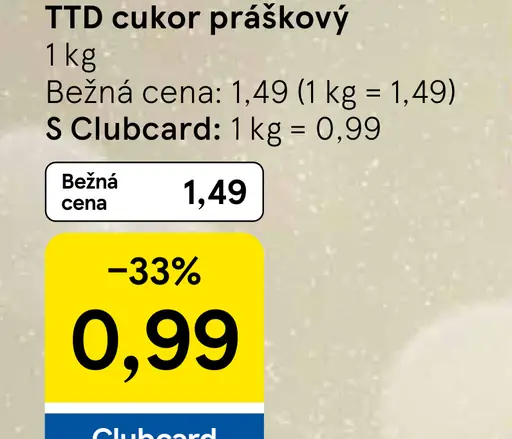 TTD cukor práškový