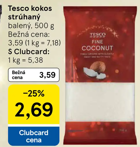 Tesco kokos strúhaný