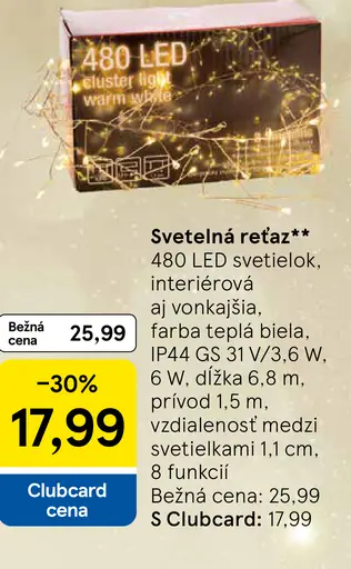 Svetelná reťaz 480 LED