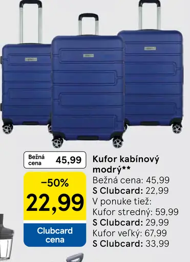 Kufor kabínový modrý