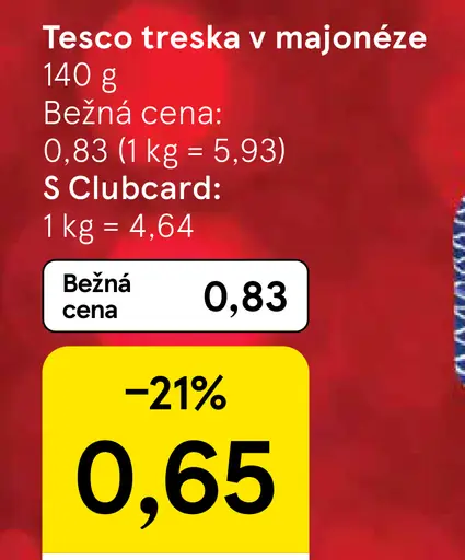 Tesco treska v majonéze