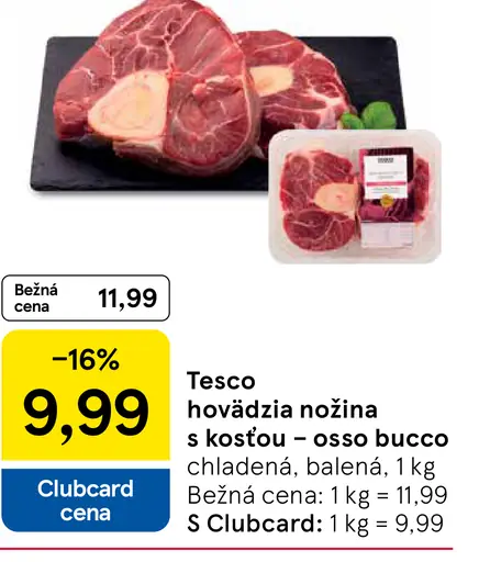 Tesco hovädzia nožina s kosťou osso bucco