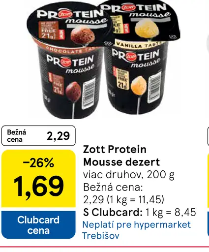 Zott Protein Mousse dezert
