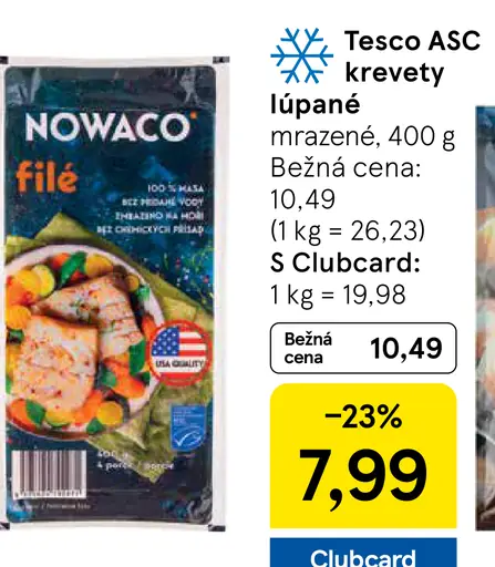 Tesco ASC krevety lúpané