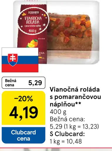 Vianočná roláda s pomarančovou náplňou