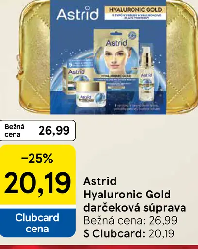 Astrid Hyaluronic Gold darčeková sada
