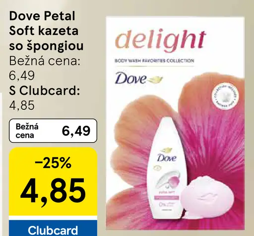 Dove Petal Soft kazeta so špongiou