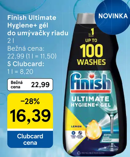 Finish Ultimate Hygiene+ gél do umývačky riadu