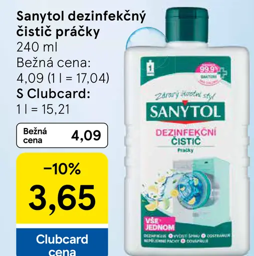 SANYTOL dezinfekčný čistič práčky