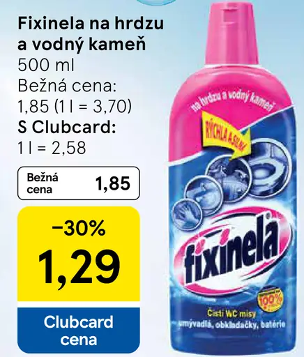 Fixinela Na hrdzu a vodný kameň