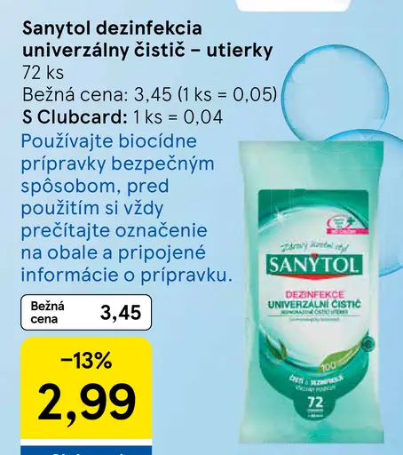 Sanytol dezinfekcia univerzálny čistič