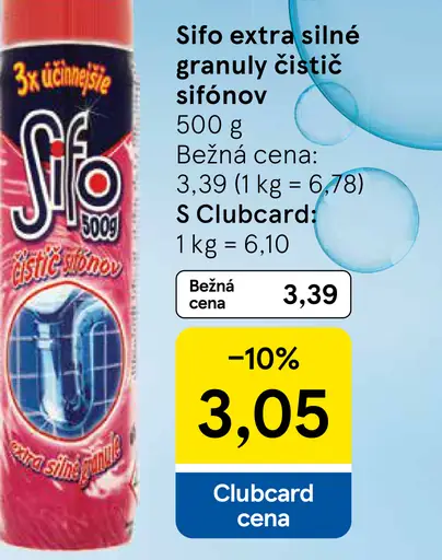 Sifo extra silné granuly čistič sifónov