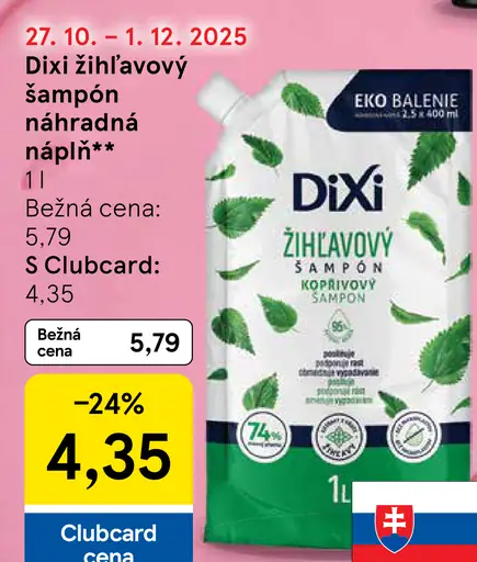 Dixi Žihľavový šampón náhradná náplň