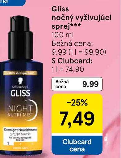 Gliss nočný vyživujúci sprej