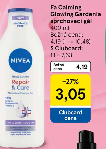 Nivea Repair & Care Sensitive telové mlieko