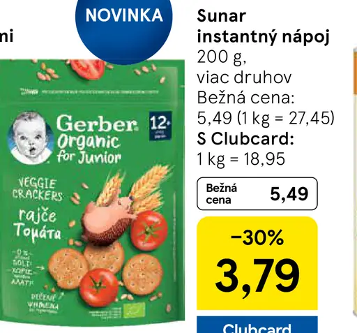 GERBER Organic krekry s rajčinami